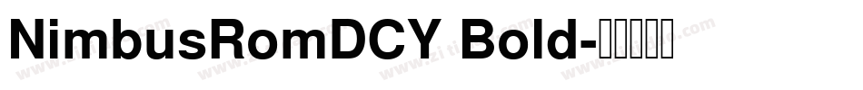 NimbusRomDCY Bold字体转换